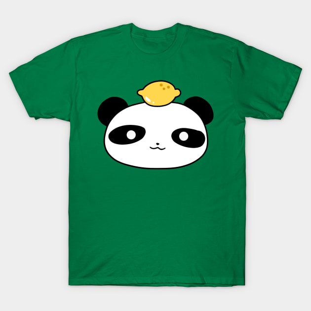 Lemon Panda Face T-Shirt by saradaboru